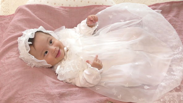 white baby dress